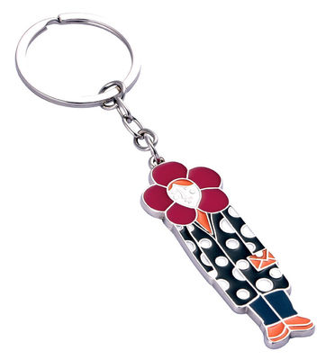 Chaîne de clés métallique assortie avec logo de forme personnalisée