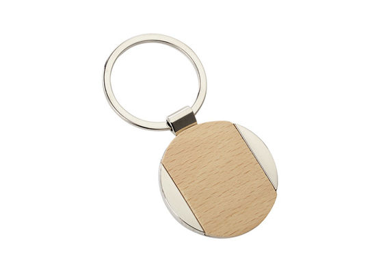 Rond promotionnel à chaînes principal de support en métal en bois de fer au nickel de hêtre