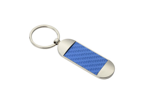 Promotion bleue de souvenir de support en cuir de chaînes principales d'unité centrale de texture d'ellipse