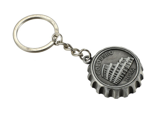 Chaîne principale personnalisée par fer d'ouvreur de bouteille de Matt Gun Bottle Cap Keychain