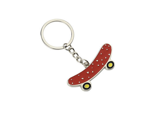 Cadeau mignon à chaînes principal de souvenir de la planche à roulettes en alliage de zinc mini 3.5mm Pantone de fer