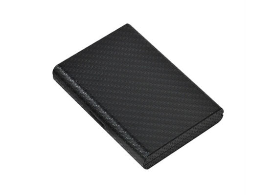 Organisateur Wallet RFID de carte de crédit de fibre de carbone bloquant l'aluminium en cuir