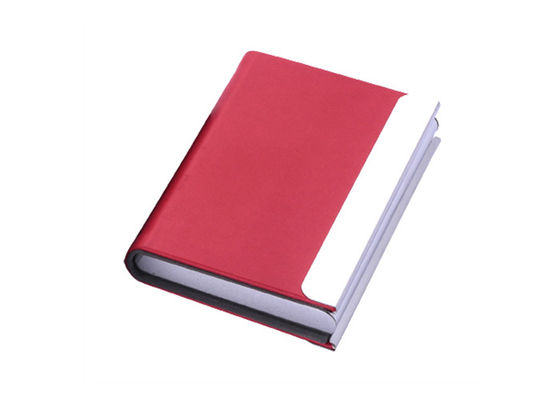 Porte-cartes en cuir coloré d'unité centrale de rectangle Logo Metal Name Card Holder fait sur commande