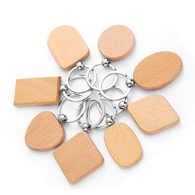 Keychains en bois personnalisé avec le nom a adapté le porte-clés aux besoins du client rond de sublimation