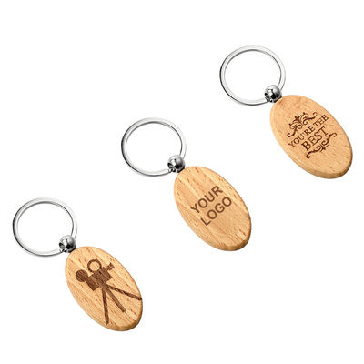 Keychains en bois personnalisé avec le nom a adapté le porte-clés aux besoins du client rond de sublimation