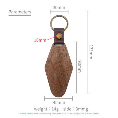 La chaîne principale en bois adaptée aux besoins du client 14g de losange a personnalisé la noix gravée de Watel
