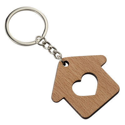 Chaîne principale Ring Metal Pendant Bag Gift de Chambre en bois naturelle