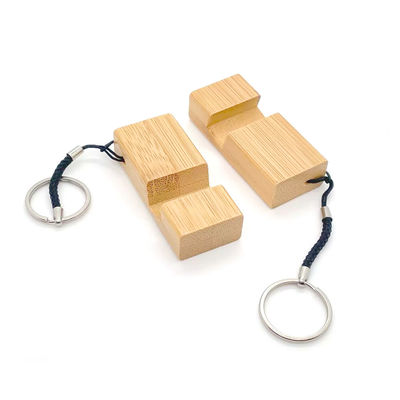 Impression UV fonctionnelle multi en bois faite main de chaîne principale de support de téléphone
