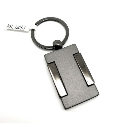 MOQ 500 Métal porte-clés de couleur noire avec logo personnalisé