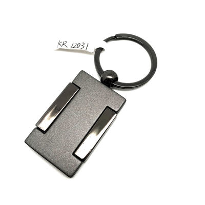 MOQ 500 Métal porte-clés de couleur noire avec logo personnalisé