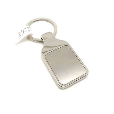 G porte-clés en métal en argent avec paquet polybag individuel