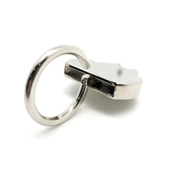 Porte-clés métallique haute performance avec finition en argent durable