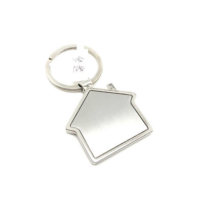 Des porte-clés en alliage de zinc 44x75x6mm couleur argentée