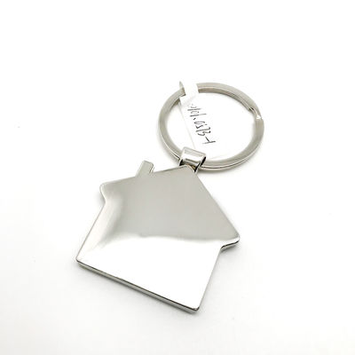 Des porte-clés en alliage de zinc 44x75x6mm couleur argentée