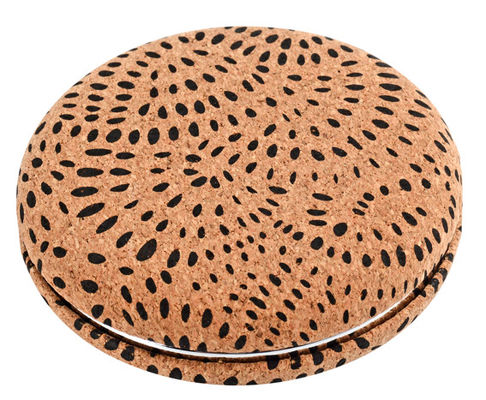Miroir de poche en PU cosmétique personnalisé avec grossissement 1x/2x