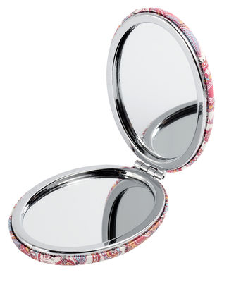 Rétroviseur de poche en PU rond avec logo personnalisé pliable en différentes couleurs