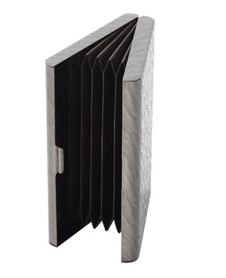 Porteur de carte métallique rectangulaire mince et compact avec conception en PU