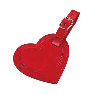 Étiquette de bagage en PU rectangulaire avec ceinture de sécurité pour identifier facilement le sac