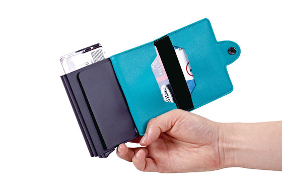 Fermeture à l'aide d'un aimant RFID Porteur de carte de crédit Portefeuille en forme de rectangle pour la promotion et cadeau de souvenir