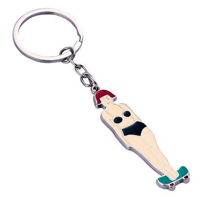 Chaîne à clefs métalliques mignonnes personnalisées pour tenir les clés de tous les jours avec un logo rempli d'huile durable