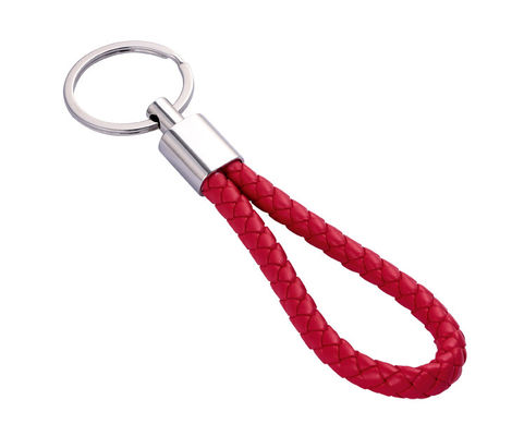 Porte-clés en cuir personnalisé de style classique disponible en polybag couleur emballé