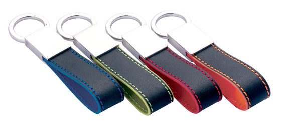 Exquis porte-clés en cuir classique en motifs personnalisés de différentes couleurs