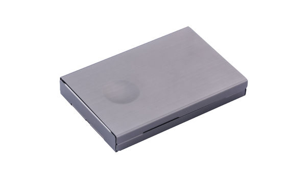 Cas de carte de visite en métal en forme de rectangle
