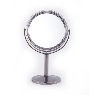 Ronde argentée cosmétique Table Top Mirror avec un design réglable