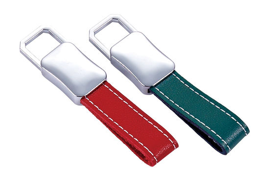 Porte-clés en cuir haut de gamme en couleurs vives