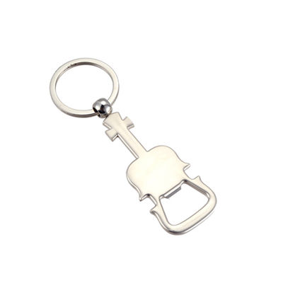 Ouvre-bouteille à porte-clés multifonctionnel avec nickel brillant et logo personnalisé