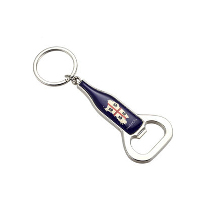 Ouvre-bouteille de bière personnalisé / porte-clés avec construction en alliage de zinc d' argent