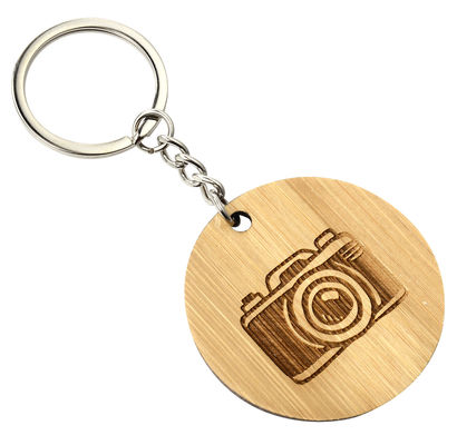 Personnalisation Chaîne de clés en bois haute durabilité Gravure pour cadeaux corporatifs gravés sur mesure Merci