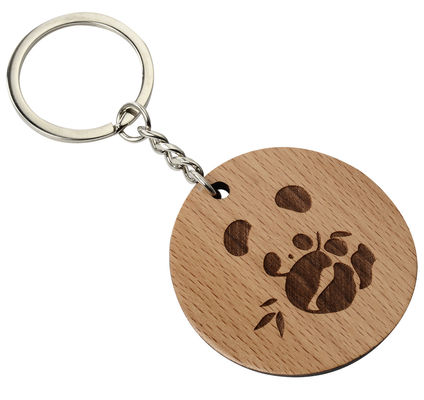 Porte-clés en bois personnalisable gravé, épaisseur 2-10mm