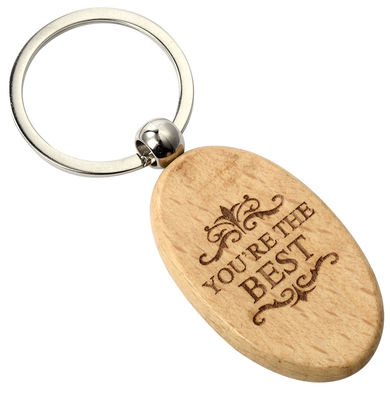Porte-clés en bois gravé sur mesure, épaisseur 2-10mm, pour événements professionnels