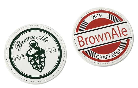 Des sous-vêtements pour boissons absorbant en liège multicolore/matériau en PU pour les tables colorées