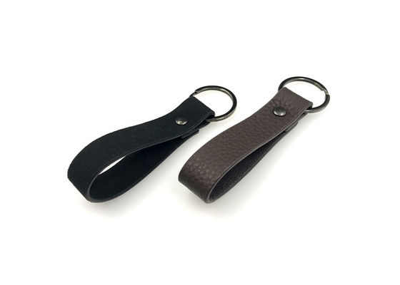 Support principal en cuir véritable d'unité centrale de Debossed 10mm pour des clés adaptées aux besoins du client