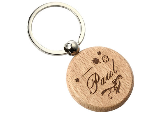 Autour du support principal en bois simple en alliage de zinc de porte-clés en bois de lettre de 32mm