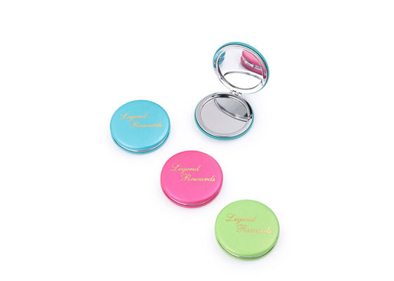 Miroirs cosmétiques promotionnels de sac à main de contrat d'unité centrale de miroir de poche de Macaron