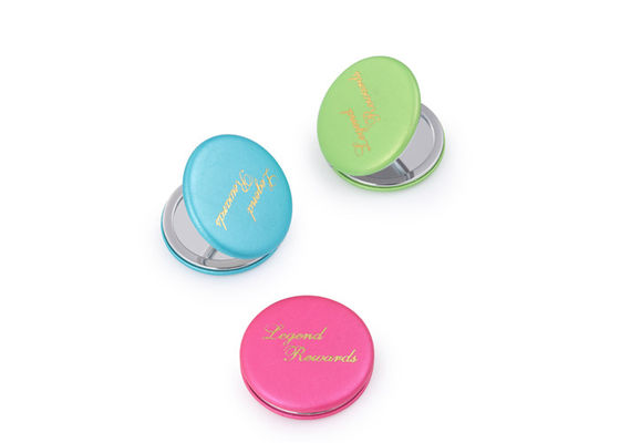 Miroirs cosmétiques promotionnels de sac à main de contrat d'unité centrale de miroir de poche de Macaron