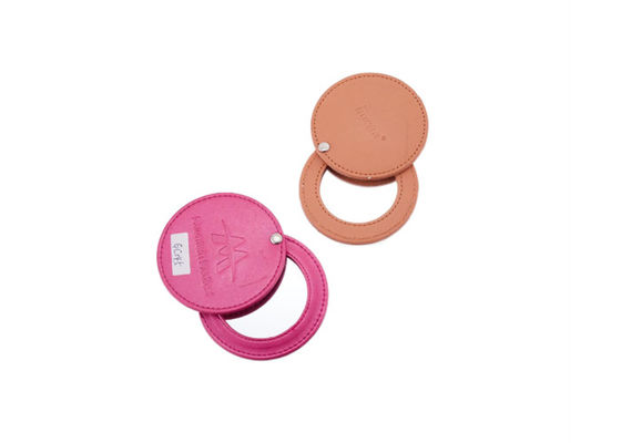 Cadeau compact de miroir gravé par épaisseur cosmétique rotative du miroir 10mm de poche simple