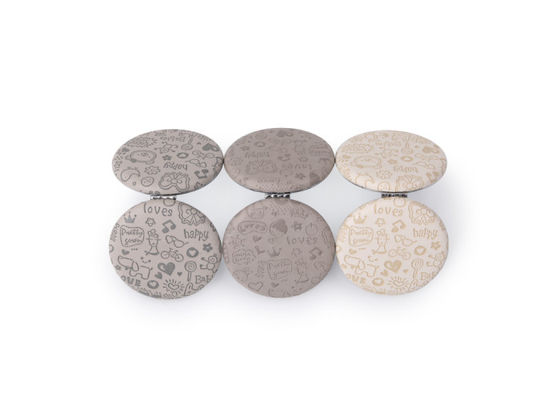 Cuir mignon d'unité centrale de modèle de bourse compacte cosmétique de miroir de Debossing