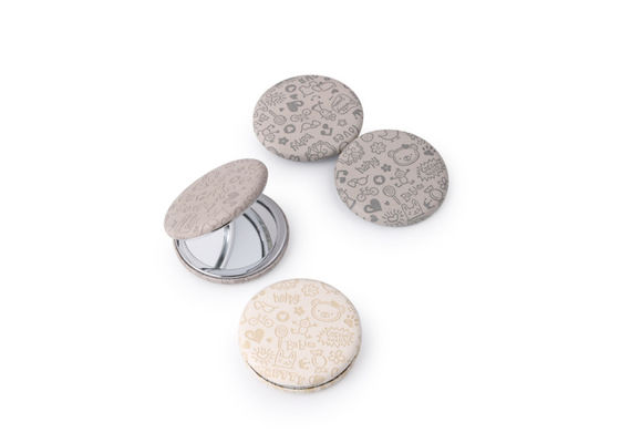 Cuir mignon d'unité centrale de modèle de bourse compacte cosmétique de miroir de Debossing