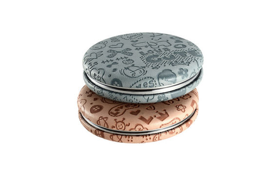 Cuir mignon d'unité centrale de modèle de bourse compacte cosmétique de miroir de Debossing
