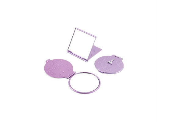 Place compacte de miroir de petit voyage pliable pliable rond en aluminium de miroir