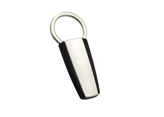Métal à part principal en plastique Logo Keychain Silver Electroplating de trapèze de support de traction d'ABS