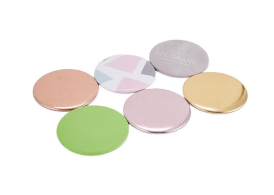 Cuir compact d'unité centrale de logo de miroir de maquillage d'ABS de série pliable en verre du miroir 11mm