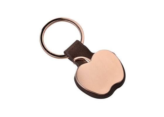 Chaîne principale en cuir d'unité centrale d'alliage de Pantone Rose Gold Key Rings Zinc
