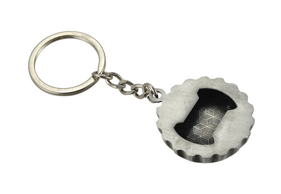 Chaîne principale personnalisée par fer d'ouvreur de bouteille de Matt Gun Bottle Cap Keychain