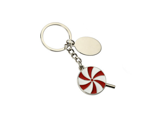 Fer à chaînes principal de porte-clés de lettre d'argent d'huile de couleur en métal mignon d'émail de lucette