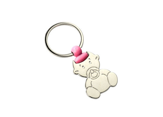 Porte-clés symbolique à chaînes principal de chariot à achats en métal mignon du modèle 2mm de bébé